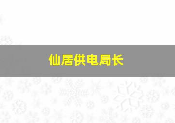 仙居供电局长