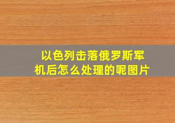 以色列击落俄罗斯军机后怎么处理的呢图片