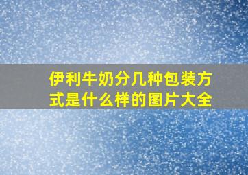 伊利牛奶分几种包装方式是什么样的图片大全