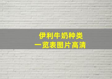 伊利牛奶种类一览表图片高清