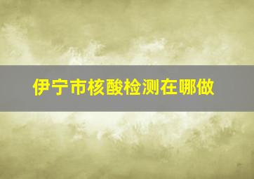 伊宁市核酸检测在哪做