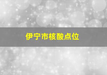 伊宁市核酸点位