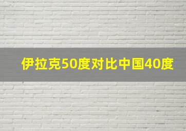 伊拉克50度对比中国40度