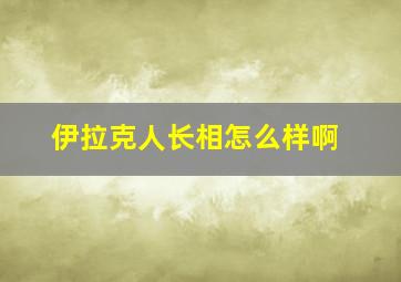 伊拉克人长相怎么样啊