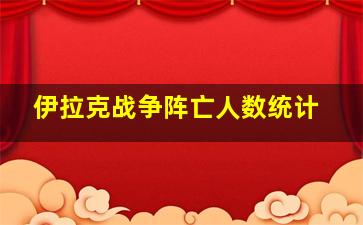 伊拉克战争阵亡人数统计