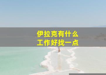 伊拉克有什么工作好找一点