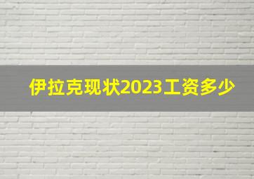 伊拉克现状2023工资多少