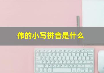 伟的小写拼音是什么