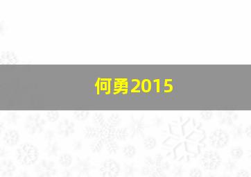 何勇2015