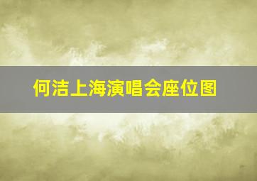 何洁上海演唱会座位图