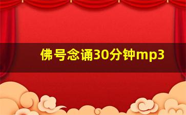 佛号念诵30分钟mp3