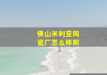 佛山米利亚陶瓷厂怎么样啊