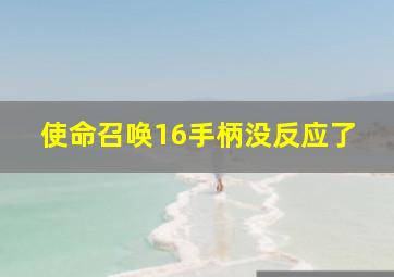 使命召唤16手柄没反应了