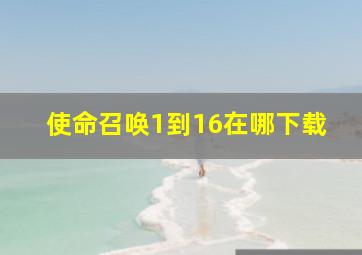 使命召唤1到16在哪下载