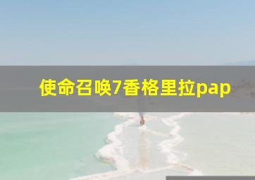 使命召唤7香格里拉pap