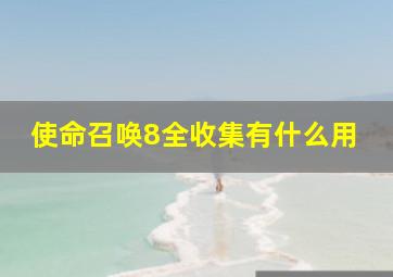 使命召唤8全收集有什么用