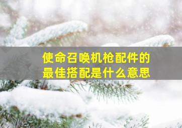 使命召唤机枪配件的最佳搭配是什么意思