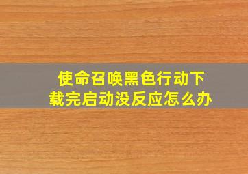 使命召唤黑色行动下载完启动没反应怎么办