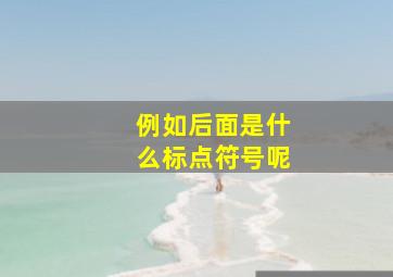 例如后面是什么标点符号呢