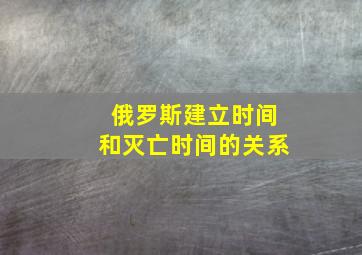 俄罗斯建立时间和灭亡时间的关系