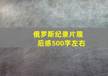 俄罗斯纪录片观后感500字左右