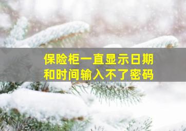 保险柜一直显示日期和时间输入不了密码