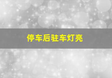 停车后驻车灯亮