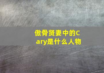 傲骨贤妻中的Cary是什么人物