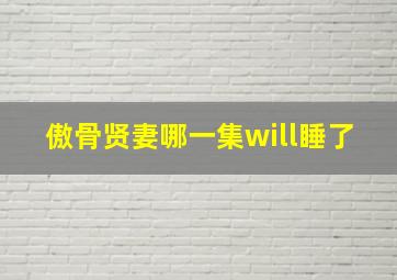 傲骨贤妻哪一集will睡了