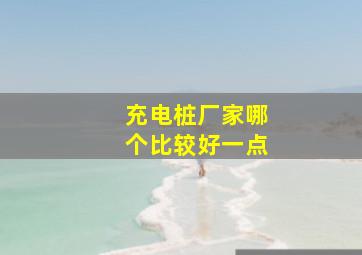 充电桩厂家哪个比较好一点