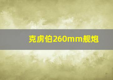 克虏伯260mm舰炮