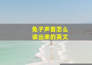 兔子声音怎么读出来的英文