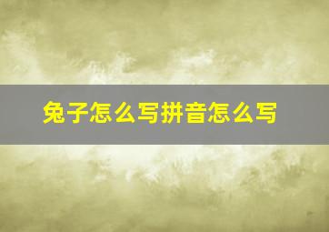 兔子怎么写拼音怎么写