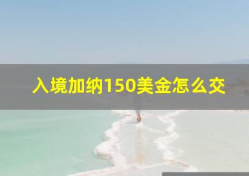 入境加纳150美金怎么交