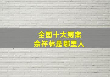 全国十大冤案佘祥林是哪里人