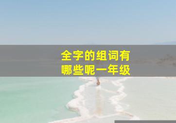 全字的组词有哪些呢一年级