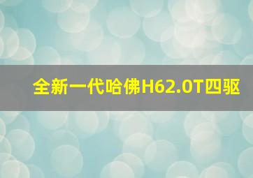 全新一代哈佛H62.0T四驱