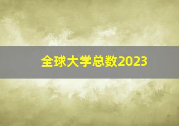 全球大学总数2023