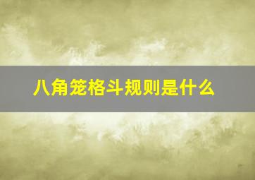 八角笼格斗规则是什么