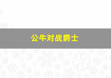 公牛对战爵士