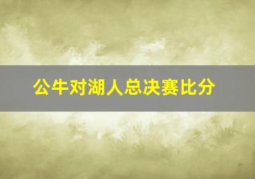 公牛对湖人总决赛比分