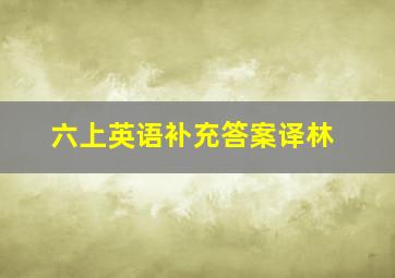 六上英语补充答案译林