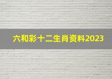 六和彩十二生肖资料2023