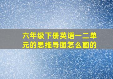 六年级下册英语一二单元的思维导图怎么画的