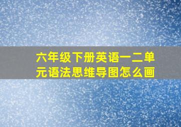 六年级下册英语一二单元语法思维导图怎么画