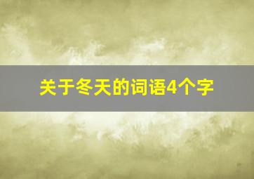 关于冬天的词语4个字