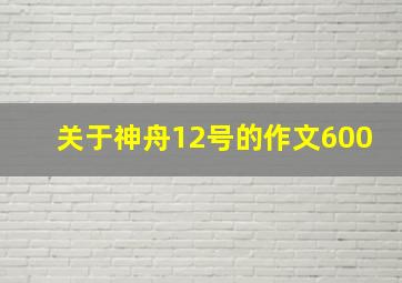 关于神舟12号的作文600