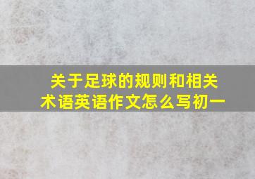 关于足球的规则和相关术语英语作文怎么写初一