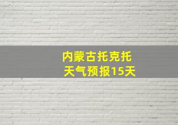 内蒙古托克托天气预报15天