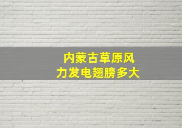 内蒙古草原风力发电翅膀多大